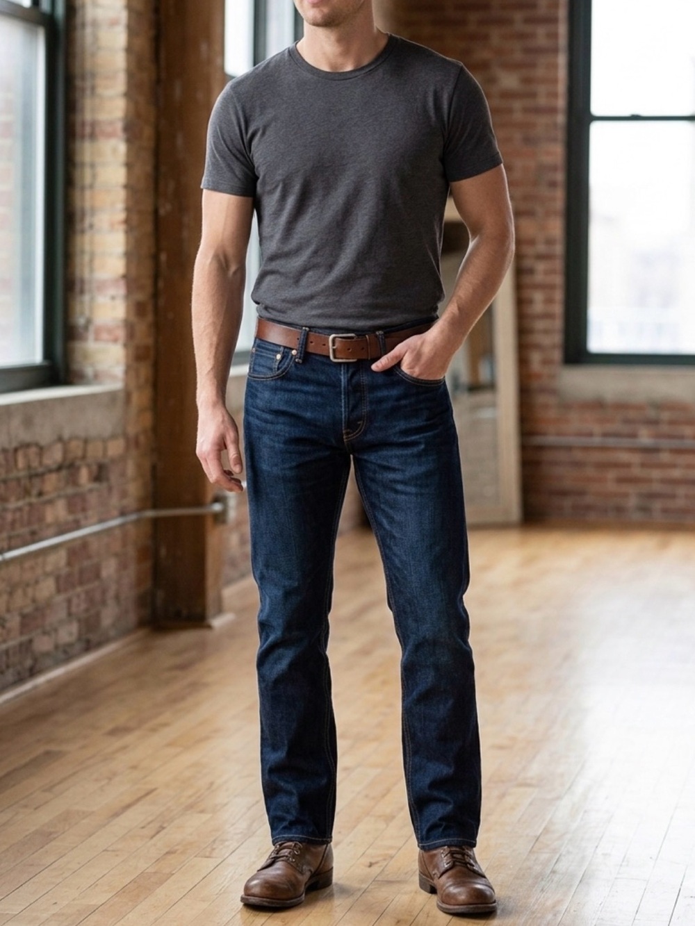 Lee Men's Dark Blue Straight Leg Jeans *NEVER WORN
